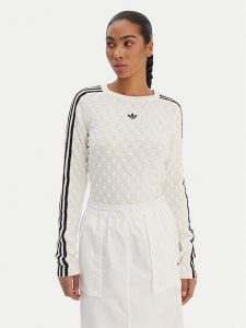 Adidas Sweter Solid Spike KS6461 Écru Slim Fit. Swetry klasyczne ADIDAS, m, z syntetyku, bez kołnierzyka. Za 438,99 zł.