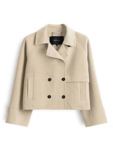 OPUS Kurtka przejściowa "Haili" w kolorze beżowym rozmiar: 40. Brązowe kurtki Opus, bez wzorów, z wełny, bez kaptura. Za 217,99 zł.