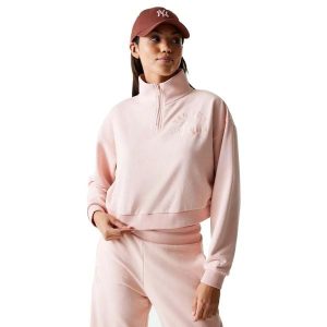 New Era Damska Bluza Mlb Tonal Crop Qrtr Zip Neyyan Prs Damskie. Czerwone bluzy New Era, s, bez wzorów, z bawełny, bez kaptura. Za 268,00 zł.