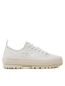 Calvin Klein Jeans Trampki Lugged Hybrid Laceup Ml Mtr YW0YW01505 Biały. Białe trampki Calvin Klein Jeans, bez wzorów, z jeansu, bez zapięcia. Za 269,99 zł.
