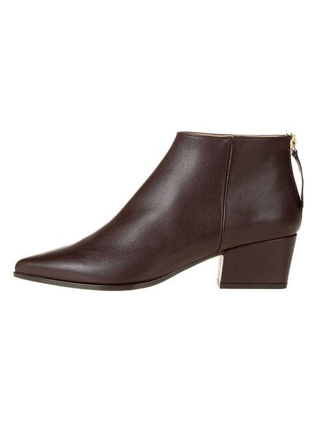 Unisa Skórzane botki w kolorze brązowym rozmiar: 37. Brązowe botki Unisa, bez wzorów, ze skóry, bez obcasa, bez zapięcia. Za 237,73 zł.