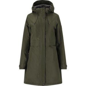 Parka dla kobiet Whistler Mullie V2 10000. Zielone kurtki WHISTLER, na zimę, bez wzorów, bez kaptura. Za 443,00 zł.
