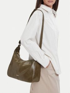 Lasocki Torebka CEO-LSK-L-015-10 Khaki. Brązowe listonoszki Lasocki, bez wzorów, ze skóry, bez dodatków. Za 149,99 zł.