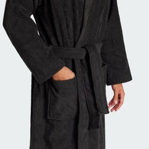 Szlafrok. Czarne szlafroki ADIDAS, s, bez wzorów, bez kaptura. Za 329,00 zł.