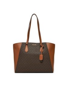 MICHAEL Michael Kors Torebka Taryn 30F4GTBT7B Brązowy. Brązowe shopper bag MICHAEL Michael Kors, bez wzorów, ze skóry, bez dodatków. Za 739,99 zł.