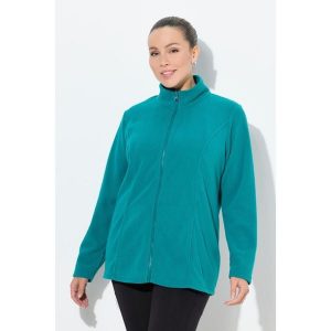 Damskie Bluza polarowa system modułowy do wpinania z recyklingu. Zielone bluzy Ulla Popken, plus size, bez wzorów, z materiału, bez kaptura. Za 195,99 zł.