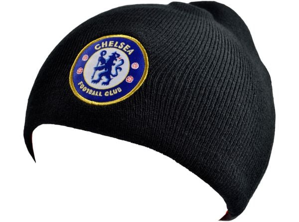 Czapka zimowa Chelsea Londyn - licencjonowana. Czarne czapki CHELSEA, bez wzorów, z materiału. Za 97,99 zł.