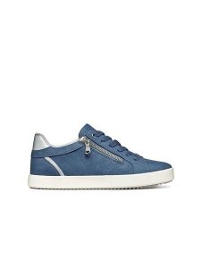 Geox Sneakersy "Blomiee" w kolorze niebiesko-srebrnym rozmiar: 36. Niebieskie trampki Geox, bez wzorów, bez zapięcia. Za 105,38 zł.