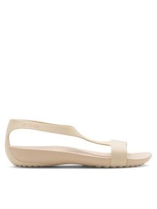 Crocs Sandały SERENA SANDAL 205469-212 Beżowy. Brązowe sandały Crocs, bez wzorów, z gumy, bez obcasa, na płaskiej podeszwie, bez zapięcia. Za 149,99 zł.