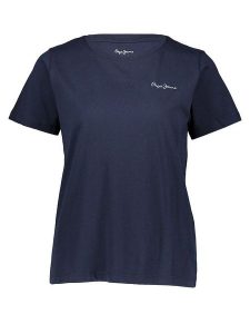 Pepe Jeans Koszulka w kolorze granatowym rozmiar: XL. Niebieskie bluzki Pepe Jeans, xl, bez wzorów, z bawełny, bez kołnierzyka, bez ramiączek. Za 92,21 zł.