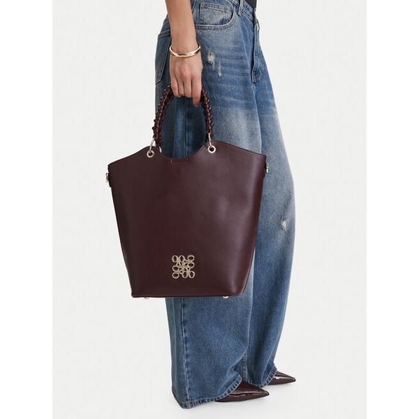 Torebka Nine West. Czerwone shopper bag Nine West, bez wzorów, bez dodatków. Za 299,99 zł.