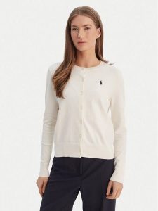 Polo Ralph Lauren Kardigan 211971871003 Écru Slim Fit. Białe kardigany Polo Ralph Lauren, z bawełny. Za 560,99 zł.