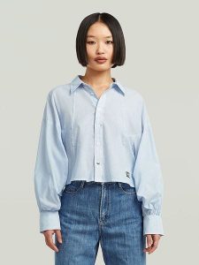 G-Star Koszula - Loose fit - w kolorze błękitnym rozmiar: M. Niebieskie koszule G-Star, m, bez wzorów, z bawełny, bez kołnierzyka, bez ramiączek. Za 234,95 zł.