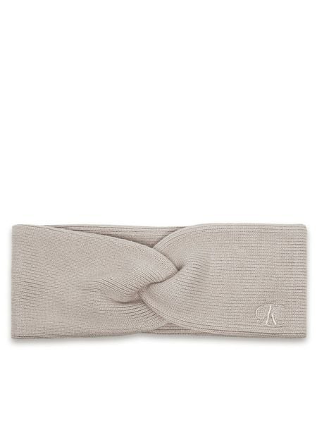 Calvin Klein Opaska materiałowa Fine LV04F8019G Beżowy. Brązowe rękawiczki Calvin Klein, bez wzorów, z materiału. Za 94,99 zł.