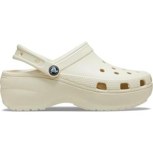 Klapki damskie Crocs CLASSIC PLATFORM CLOG. Brązowe klapki Crocs, bez wzorów, bez obcasa. Za 188,49 zł.