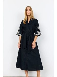 Soyaconcept Sukienka "Milly" w kolorze czarnym rozmiar: XL. Czarne sukienki Soyaconcept, xl, bez wzorów, z bawełny, bez kołnierzyka, bez ramiączek, maxi. Za 201,55 zł.