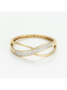 DIAMANTA Złoty pierścionek z diamentami rozmiar: 60. Żółte pierścionki DIAMANTA, z diamentem, złote. Za 741,47 zł.