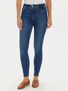 Tommy Hilfiger Jeansy Harlem WW0WW44114 Niebieski Skinny Fit. Niebieskie jeansy TOMMY HILFIGER, bez wzorów, z bawełny. Za 379,99 zł.