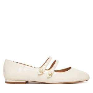 Baleriny Coach. Białe balerinki Coach, bez wzorów, bez obcasa, bez zapięcia. Za 469,99 zł.