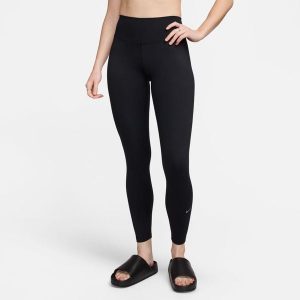 Legginsy Kobieta Nike High-Waisted Leffing czarny. Czarne legginsy Nike, bez wzorów, z elastanu. Za 329,00 zł.