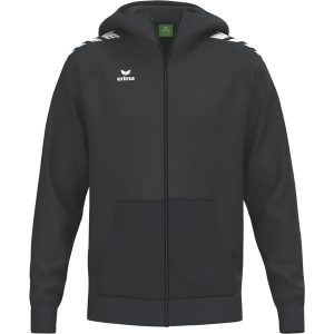 Kurtka z kapturem Erima Cmpt Wings Black Junior. Czarne kurtki Erima, bez wzorów, z materiału, z kapturem. Za 329,99 zł.