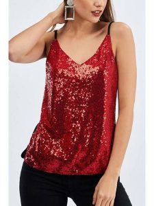 LA Angels Top w kolorze czerwonym rozmiar: M. Czerwone topy LA Angels, m, bez wzorów, bez kołnierzyka, bez ramiączek. Za 86,99 zł.