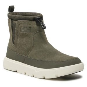 Botki Helly Hansen. Brązowe botki Helly Hansen, bez wzorów, bez obcasa, na płaskiej podeszwie, bez zapięcia. Za 439,99 zł.