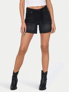 ONLY Szorty jeansowe Gianna 15340706 Czarny Regular Fit. Czarne szorty ONLY, bez wzorów, z bawełny. Za 89,99 zł.