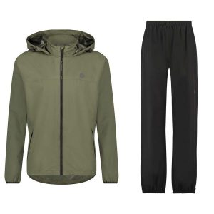 GO Rain Suit Essential Green. Zielone kombinezony AGU, m, bez wzorów, z materiału, biznesowe, bez kołnierzyka, bez ramiączek, krótkie. Za 483,75 zł.
