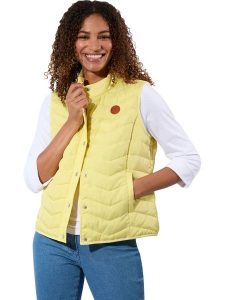 WITT WEIDEN Kamizelka pikowana w kolorze żółtym rozmiar: 42. Żółte kamizelki WITT WEIDEN, z aplikacjami, ze skóry, bez kołnierzyka, bez ramiączek, bez kaptura. Za 82,99 zł.