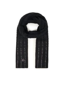Guess Szalik AW5384 POL03 Czarny. Czarne rękawiczki Guess, z aplikacjami, z materiału. Za 289,99 zł.