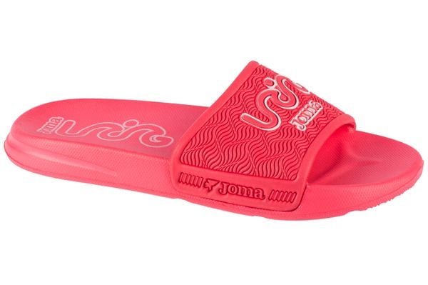 Klapki na basen damskie, S.Land Lady 24 SLALS. Czerwone klapki JOMA, bez wzorów, z materiału, bez obcasa. Za 44,99 zł.