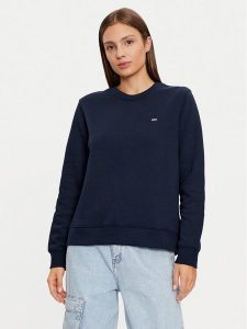 Tommy Jeans Bluza DW0DW19959 Granatowy Regular Fit. Niebieskie bluzy Tommy Jeans, xxs, bez wzorów, z bawełny, bez kaptura. Za 199,99 zł.