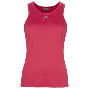 Damski tank top Head Easy Court. Czerwone topy Head, bez wzorów, sportowe, bez kołnierzyka, bez ramiączek. Za 115,20 zł.