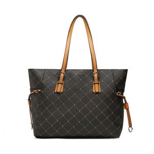 Torebka Puccini. Brązowe shopper bag Puccini, bez wzorów, bez dodatków. Za 239,99 zł.
