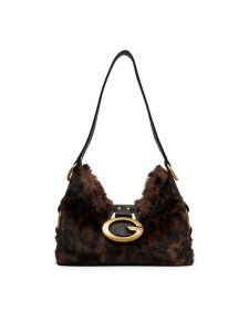Guess Torebka Camden Mini HWLB93 08720 Brązowy. Brązowe torebki klasyczne Guess, z aplikacjami, z materiału, bez dodatków. Za 584,99 zł.