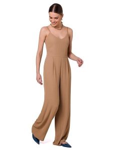 Stylove Kombinezon w kolorze beżowym rozmiar: L. Brązowe kombinezony Stylove, l, bez wzorów, bez kołnierzyka, bez ramiączek. Za 72,99 zł.