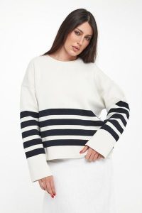 Sweter damski w paski Koa ECOALF. Swetry klasyczne Ecoalf, l, bez kołnierzyka. Za 439,00 zł.
