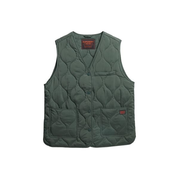 Kurtka damska Superdry Quilted Lite. Zielone kurtki Superdry, bez wzorów, bez kaptura. W wyprzedaży za 305,00 zł.