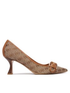 Guess Czółenka FLFAN2 FAL08 Beżowy ciemny. Brązowe czółenka Guess, z aplikacjami, bez obcasa, bez zapięcia. Za 544,99 zł.