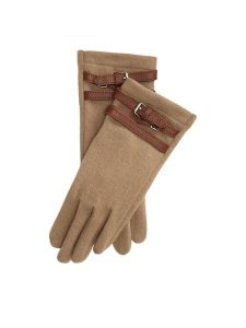 LAUREN RALPH LAUREN Rękawiczki Damskie 454P23589002 Beżowy ciemny. Brązowe rękawiczki Lauren Ralph Lauren, bez wzorów, z dzianiny. Za 594,99 zł.