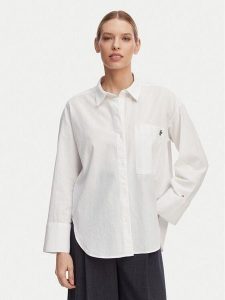 Tommy Hilfiger Koszula UW0UW06428 Biały Oversize. Białe koszule TOMMY HILFIGER, s, bez wzorów, z bawełny, bez kołnierzyka, bez ramiączek. Za 329,99 zł.
