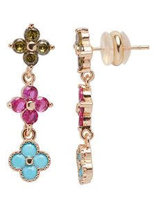 U.S. Polo Assn. Pozłacane kolczyki-wkrętki z kamieniami szlachetnymi rozmiar: onesize. Żółte kolczyki U.S. Polo Assn., z kryształem, metalowe. Za 140,20 zł.