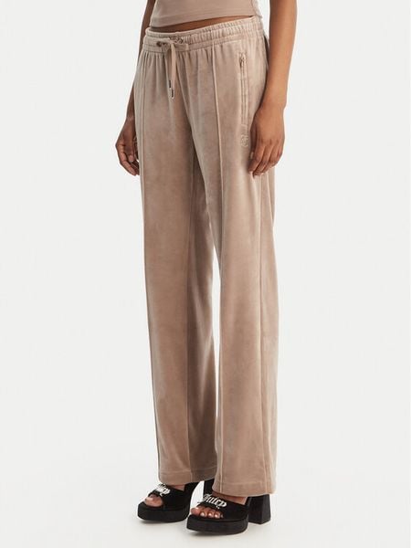 Juicy Couture Spodnie dresowe Tina JCWBJ126327 Beżowy Straight Leg. Brązowe spodnie dresowe Juicy Couture, xxs, bez wzorów, z dresówki. Za 399,99 zł.