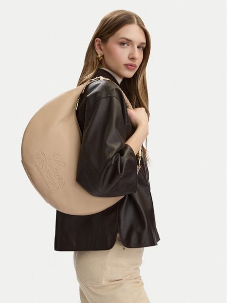LOVE MOSCHINO Torebka JC4222PP0OKA0209 Beżowy. Brązowe torebki klasyczne LOVE MOSCHINO, bez wzorów, ze skóry, bez dodatków. Za 550,99 zł.
