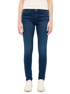 Mustang Dżinsy "Shelby" - Skinny fit - w kolorze granatowym rozmiar: W26/L30. Niebieskie jeansy Mustang, z aplikacjami. Za 153,34 zł.