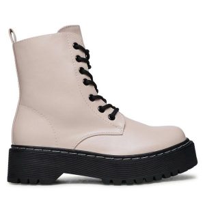 Trzewiki Jenny Fairy. Czerwone botki Jenny Fairy, bez wzorów, bez obcasa, na płaskiej podeszwie, bez zapięcia. Za 139,99 zł.