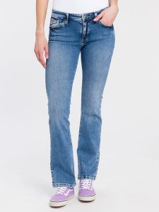Cross Jeans Dżinsy - Regular fit - w kolorze niebieskim rozmiar: W32/L36. Niebieskie jeansy Cross Jeans, z aplikacjami, z jeansu, z podwyższonym stanem. Za 131,74 zł.