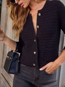 Milan Kiss Kardigan w kolorze czarnym rozmiar: S. Czarne kardigany Milan Kiss. Za 165,99 zł.