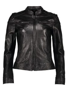 Bugatti Skórzana kurtka w kolorze czarnym rozmiar: 36. Czarne kurtki Bugatti, bez wzorów, ze skóry, bez kaptura. Za 549,06 zł.